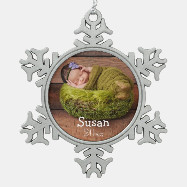 Personalised Holiday Photo Christmas Ornaments (Front)