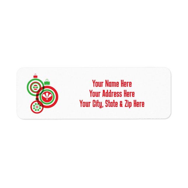 Personalised Holiday Return Address Label (Front)