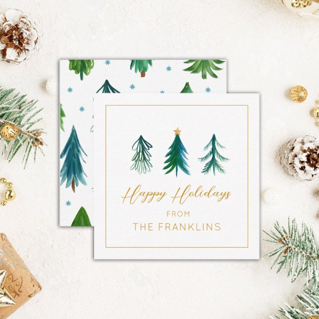 Personalised Holiday Trees Gift Enclosure Card (Creator Uploaded)