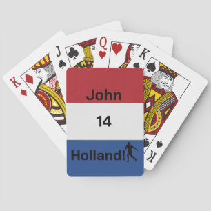 Personalised Holland Flag Football Game Playing Cards