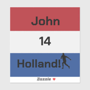 Personalised Holland Flag Soccer Pride