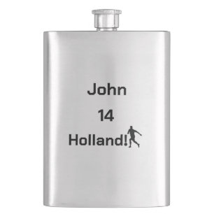 Personalised Holland Soccer Fan Tribute Hip Flask