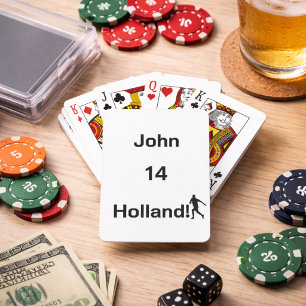 Personalised Holland Soccer Game Night Playing Cards