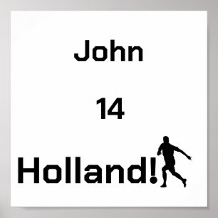 Personalised Holland Soccer Player Tribute Poster