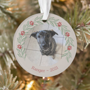 Personalised Holly Elegant Pet Photo Ornament