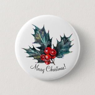 Personalised Holly Spring Christmas Pins