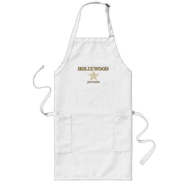 Personalised Hollywood Star Long Apron (Front)