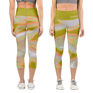 Personalised Holographic Camouflage Capri Leggings