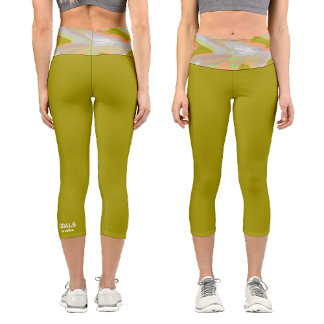 Personalised Holographic Camouflage Capri Leggings