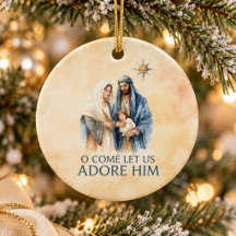 Personalised Holy Family Christmas Ornament