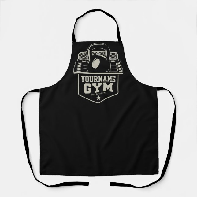 Personalised Home GYM Kettlebell Fitness Trainer   Apron (Front)