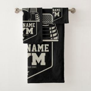 Personalised Home GYM Kettlebell Fitness Trainer Bath Towel Set