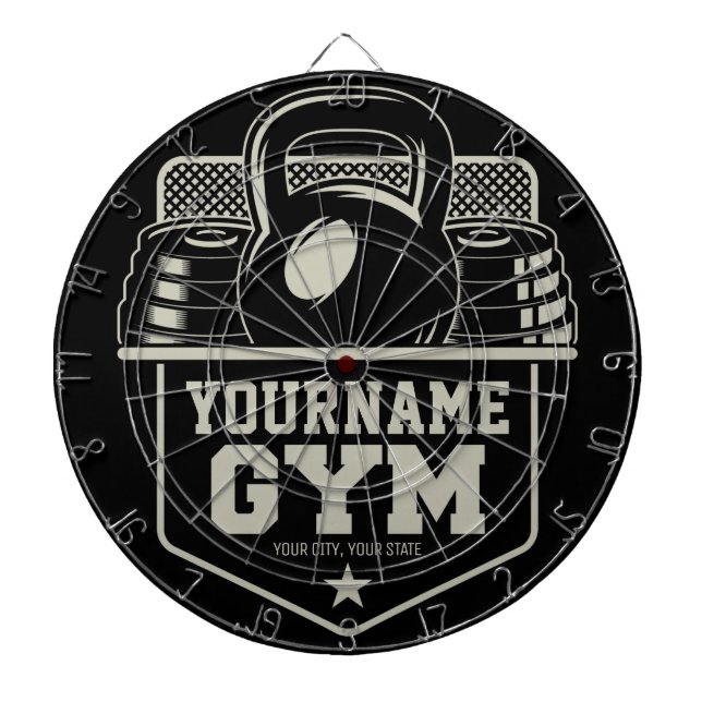 Personalised Home GYM Kettlebell Fitness Trainer  Dartboard (Front)