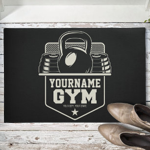 Personalised Home GYM Kettlebell Fitness Trainer  Doormat