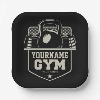 Personalised Home GYM Kettlebell Fitness Trainer  Paper Plate