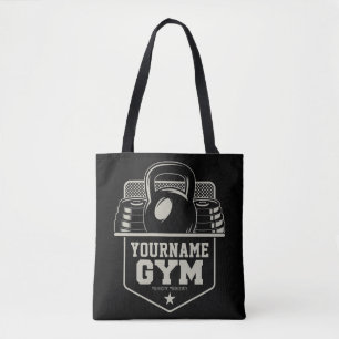 Personalised Home GYM Kettlebell Fitness Trainer Tote Bag