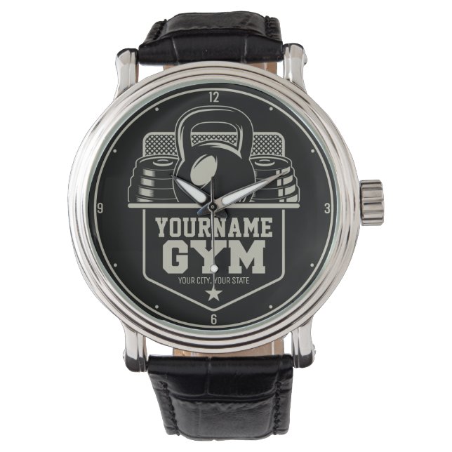 Personalised Home GYM Kettlebell Fitness Trainer Watch (Front)