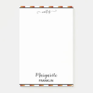 Personalised Home Office Red & White Notes
