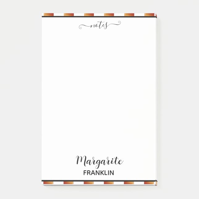 Personalised Home Office Red & White Notes (Front)