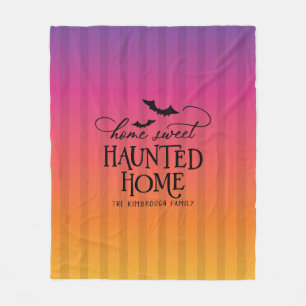 Personalised Home Sweet Haunted Home Halloween Fleece Blanket
