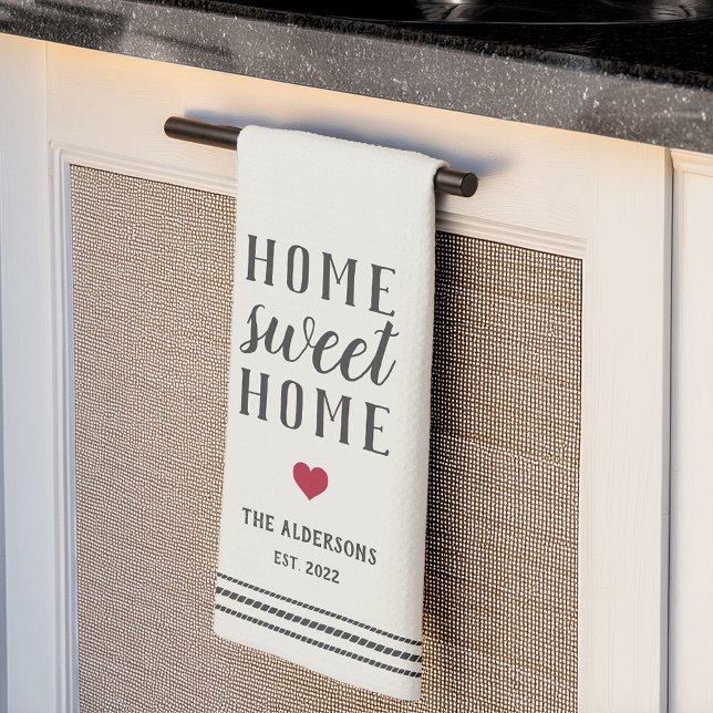 Personalised Home Sweet Home Family Name Tea Towel (Creator Uploaded)