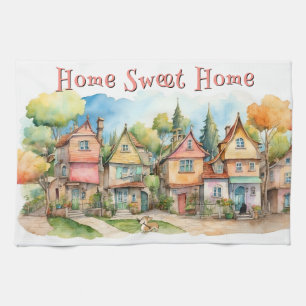 Personalised Home Sweet Home Kitchen Towel