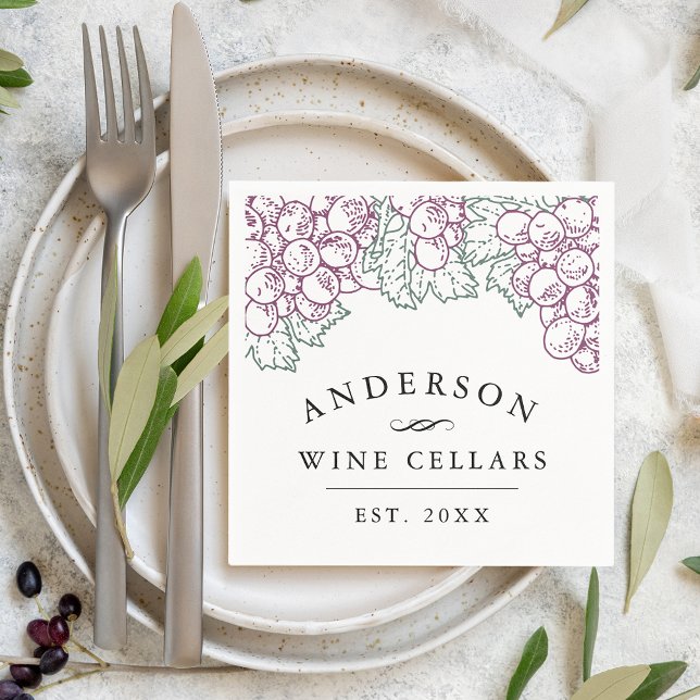 Personalised Home Wine Cellar Napkin (Creator Uploaded)