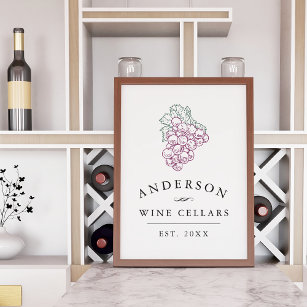 Personalised Home Wine Cellar Print