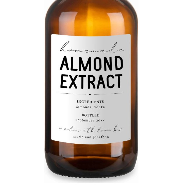 Personalised Homemade Almond Extract Label (Creator Uploaded)