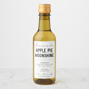 Personalised Homemade Apple Pie Moonshine Label