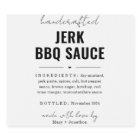 Personalised Homemade BBQ Sauce Bottle Label