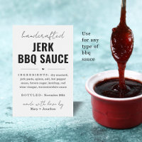 Personalised Homemade BBQ Sauce Bottle Label