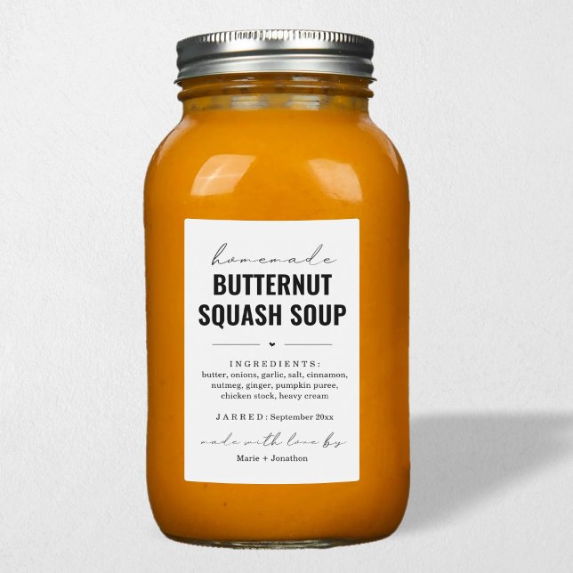Personalised Homemade Butternut Squash Soup Label (Creator Uploaded)