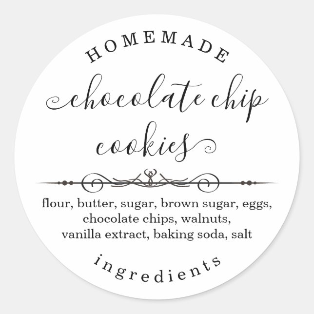 Personalised Homemade Food Sticker (Front)
