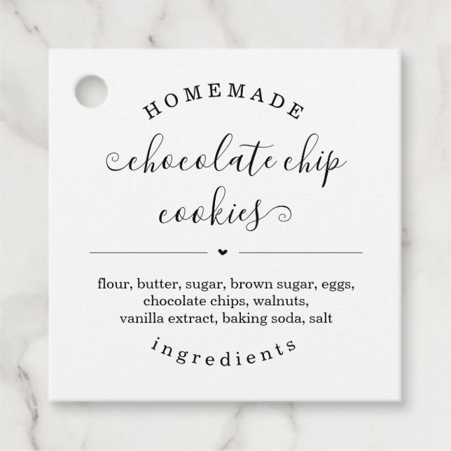 Personalised Homemade Food Tags (Front)