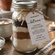 Personalised Homemade hot cocoa dry mix
