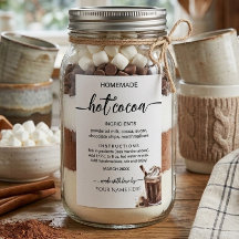 Personalised Homemade hot cocoa mix Gift Label