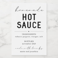 Personalised Homemade Hot Sauce Label