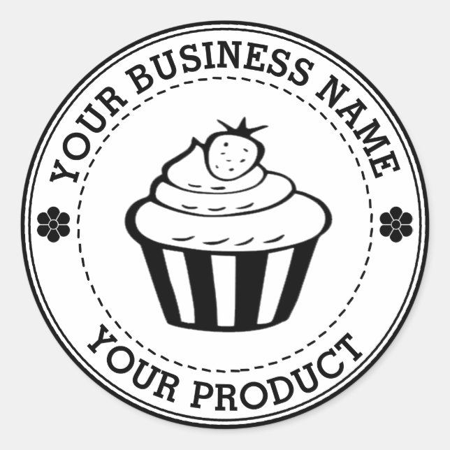 Personalised Homemade Logo Custom Classic Round Sticker (Front)