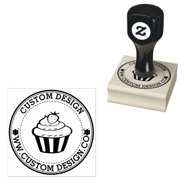 Personalised Homemade Logo Custom Rubber Stamp (Stamped)