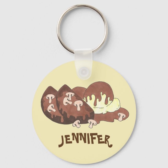 Personalised Homemade Meat Loaf Meatloaf Potatoes Key Ring (Front)