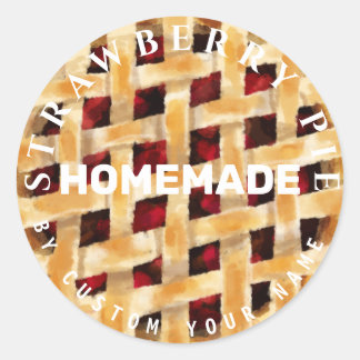 Personalised Homemade Pie Classic Round Sticker