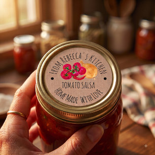 Personalised Homemade Salsa Canning label