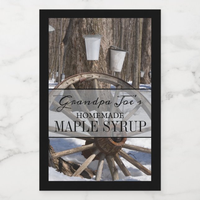 Personalised Homemade Syrup Label (Single Label)