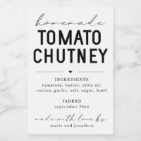 Personalised Homemade Tomato Chutney Label