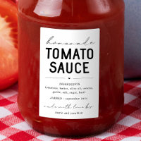 Personalised Homemade Tomato Sauce Label