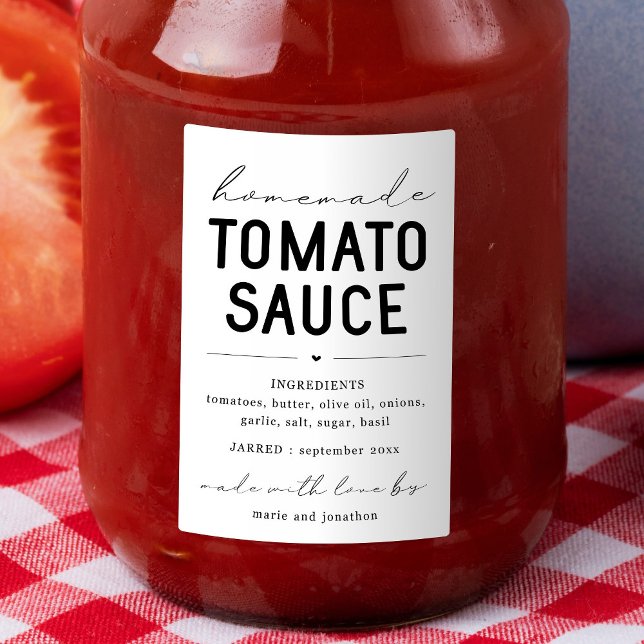 Personalised Homemade Tomato Sauce Label (Creator Uploaded)