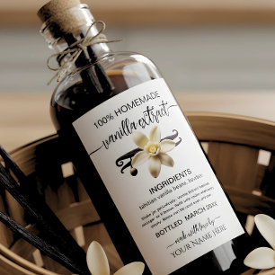 Personalised Homemade Vanilla Extract Label