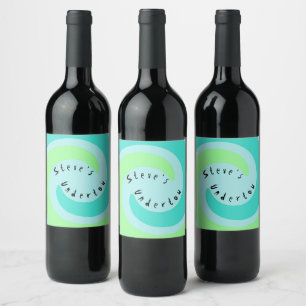 Personalised Homemade Wine Sake Vino Undertow Wine Label