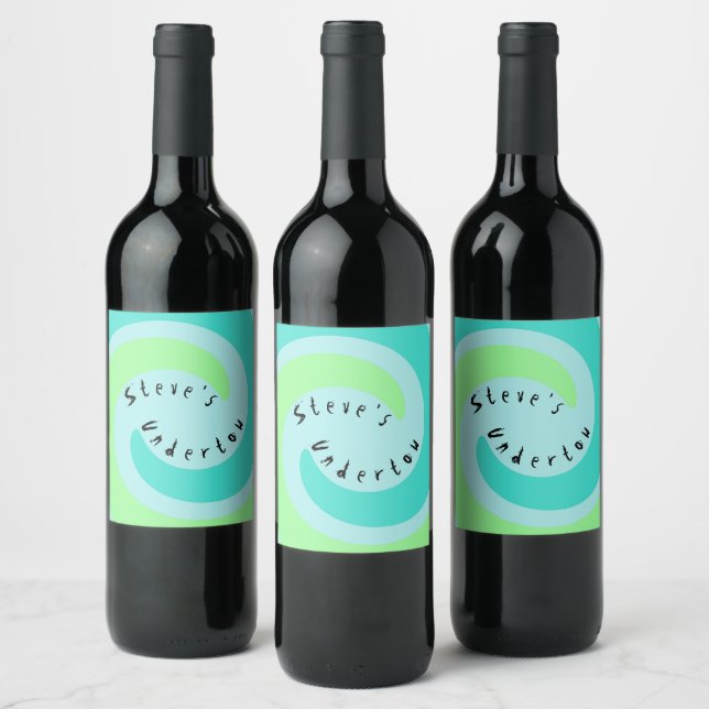 Personalised Homemade Wine Sake Vino Undertow Wine Label (Bottles)